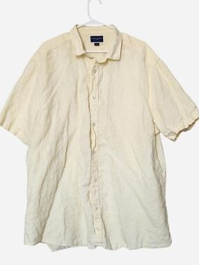 Charles Tyrwhitt Butter Yellow Linen Button-Down